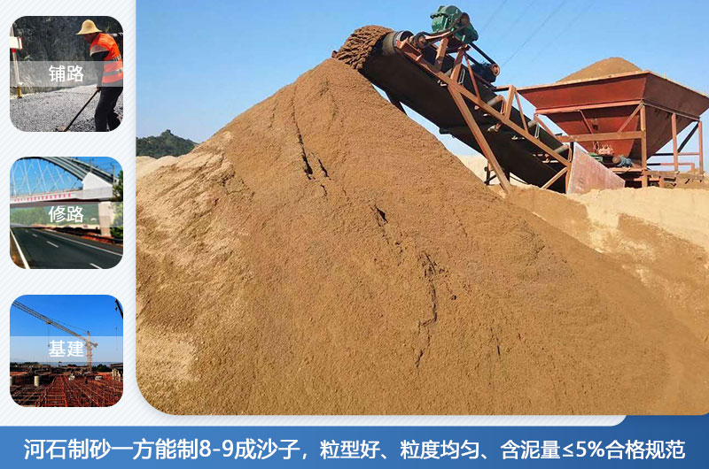 河石制砂一方能制幾成？河石制砂機設備有哪些？